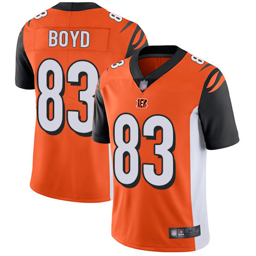 Men's Cincinnati Bengals #83 Tyler Boyd 2020 Orange Vapor Untouchable Limited Stitched NFL Jersey